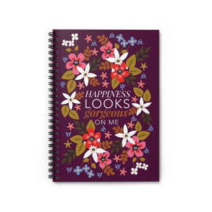 Happiness Spiral Notebook - Ruled