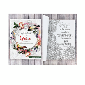 "A Garland Of Grace" Adult Coloring Book