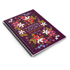 Happiness Spiral Notebook - Ruled